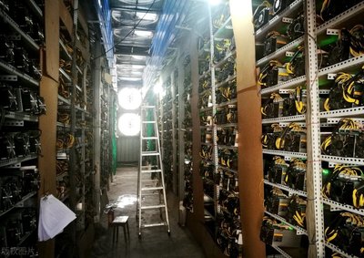 Bitcoin mining farm with advanced cooling systems
