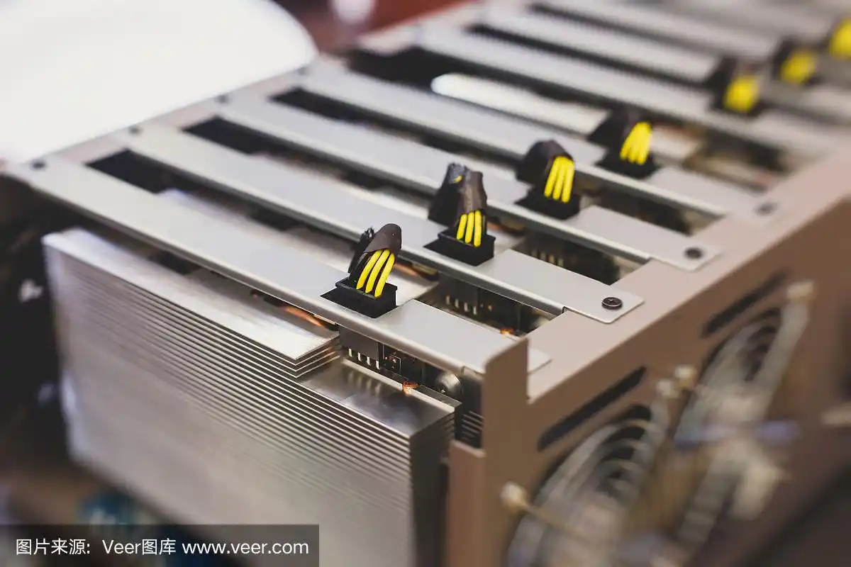 A bustling mining farm with multiple miners operating efficiently.